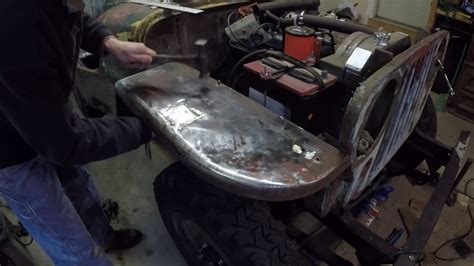 shrinking sheet metal with a torch|sheet metal with propane torch.